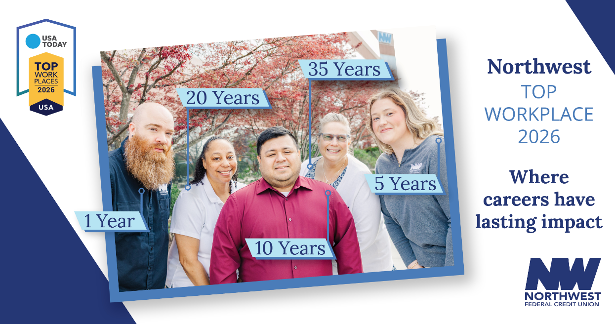 USA Today Names Northwest Federal Credit Union a Top Workplace for the Sixth Year in a Row