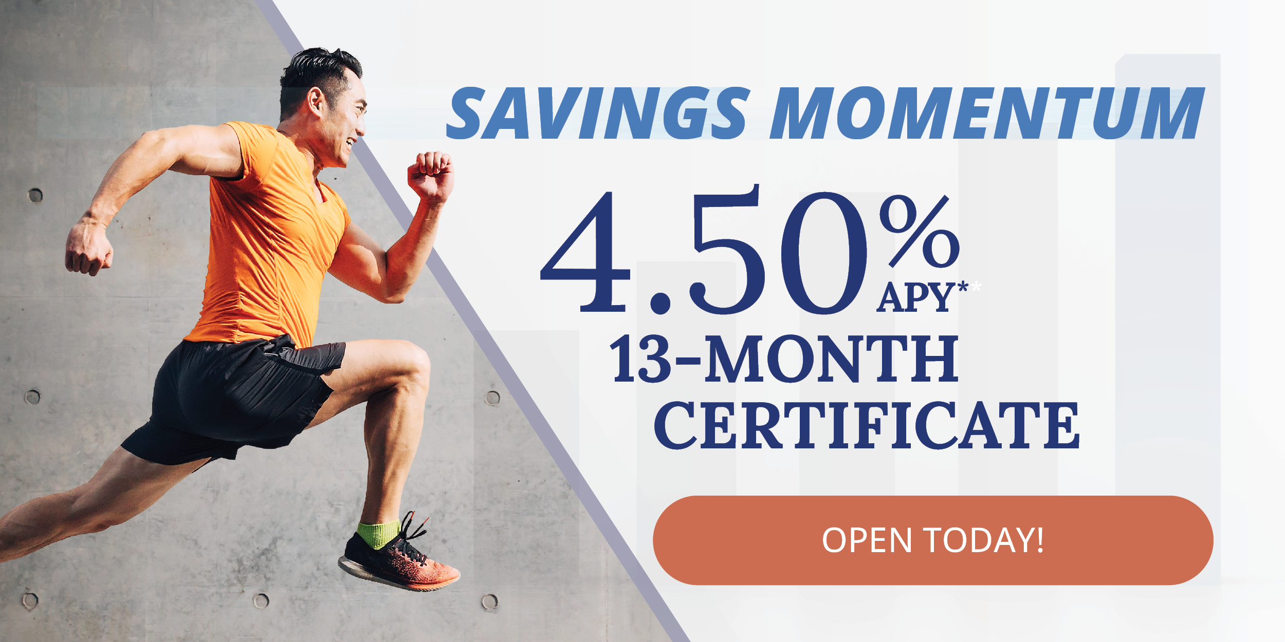 running man for Savings Momentum certificate graphic